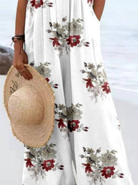 Trendsi - Full Size Floral Wide-Leg Overalls Plus Size