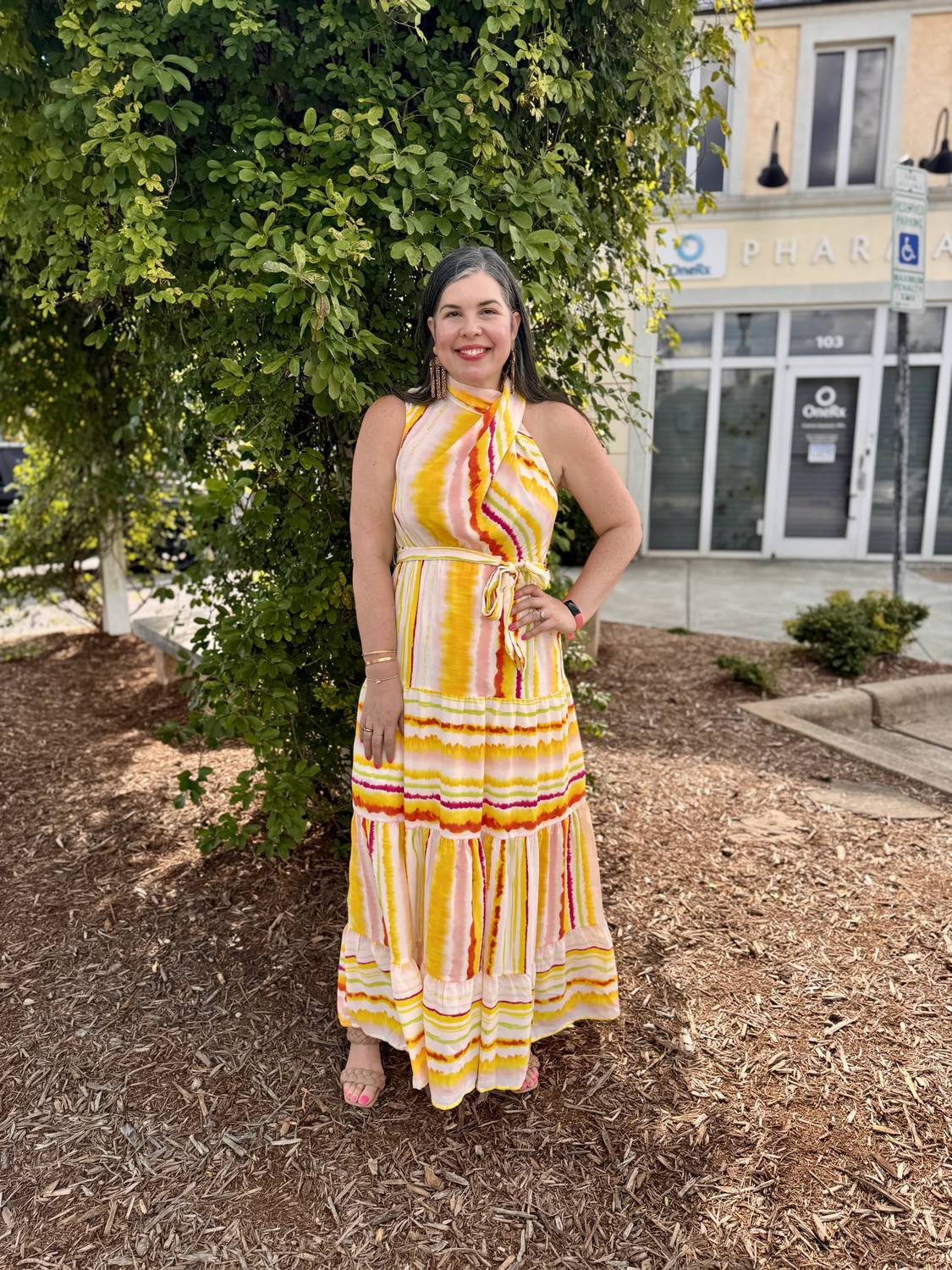 Entro - Print Sleeveless Tiered Maxi Dress