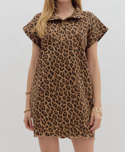 Entro - Scalloped & Spotted Mini Dress