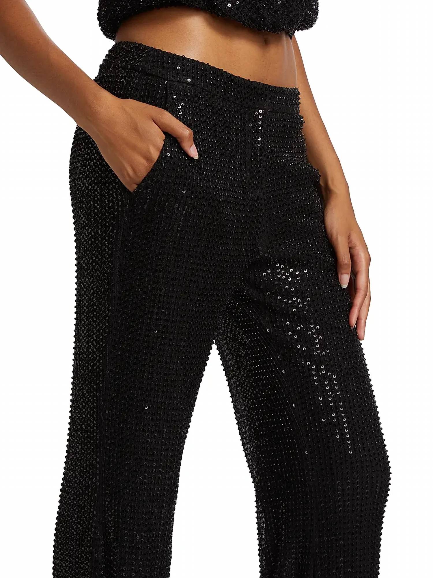 Ramy Brook - Olivian Sequined Straight Leg Pants