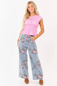 Entro - Atta Girl Floral Denim Pants