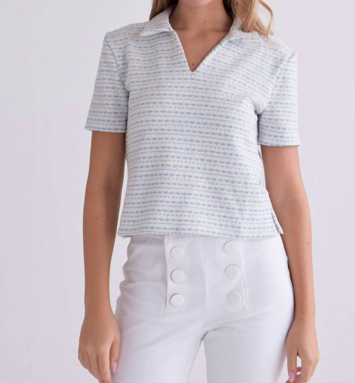 Never A Wallflower - Knit Pop Over Short Sleeve Top