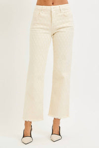 Risen - Tori High Rise Ankle Textured Jeans