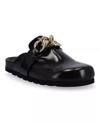 Alohas - Women's Fireplace Chain Leather Clogs