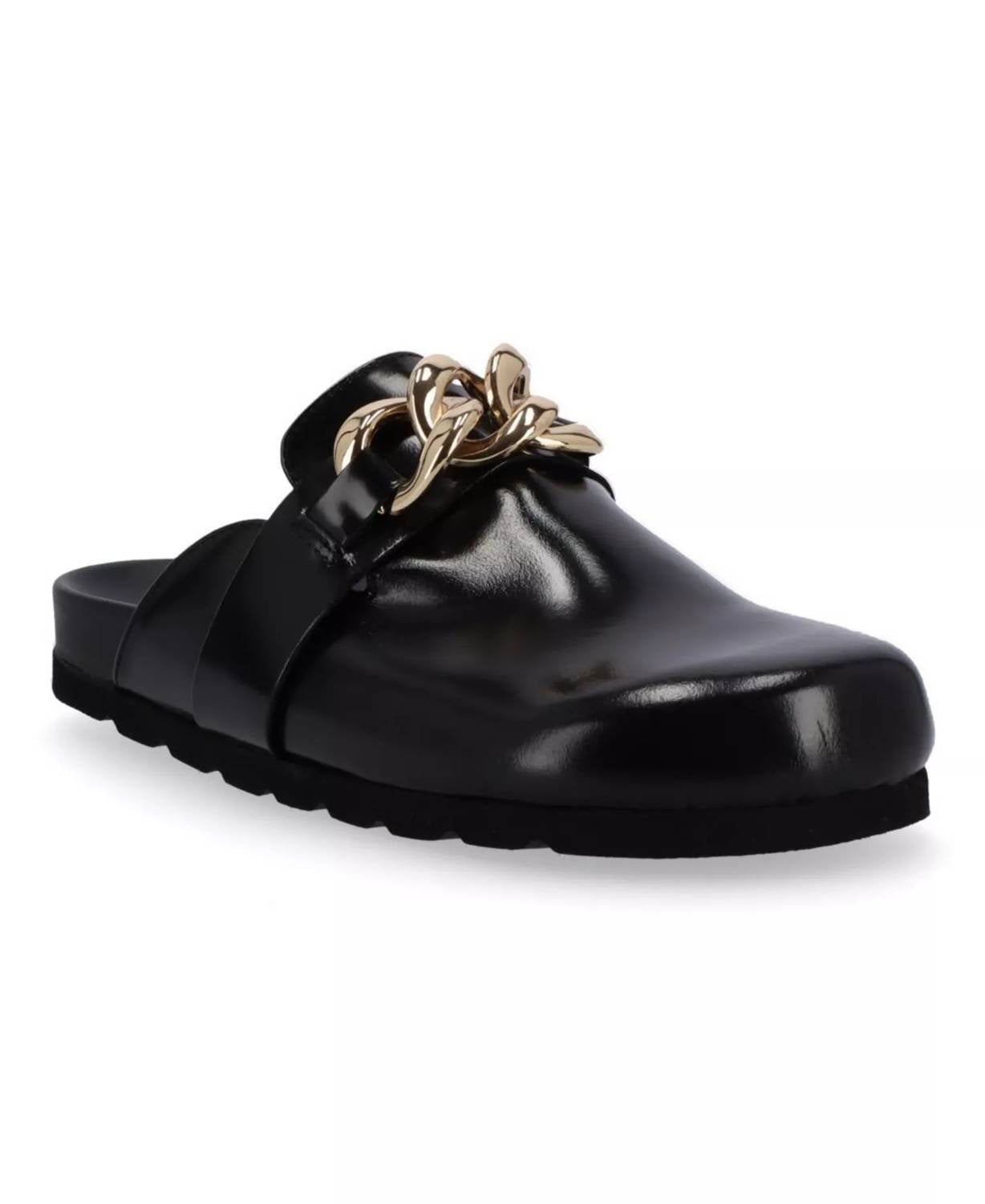 Alohas - Women's Fireplace Chain Leather Clogs