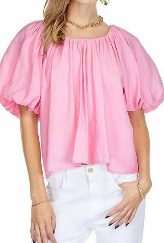 Joy Joy - Puff Sleeve Swing Top