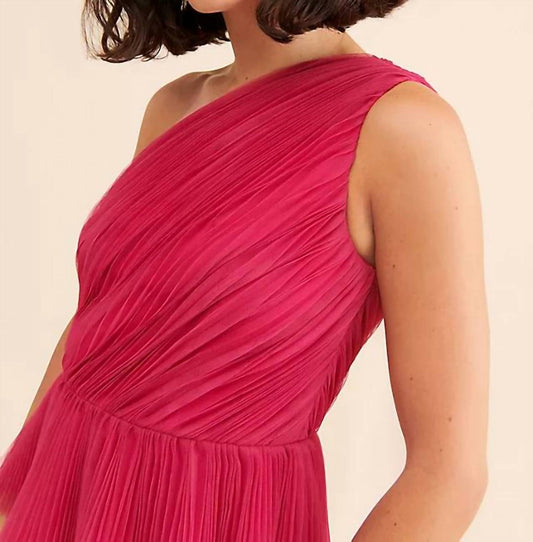 Hutch - Lia Peplum One Shoulder Tulle Top