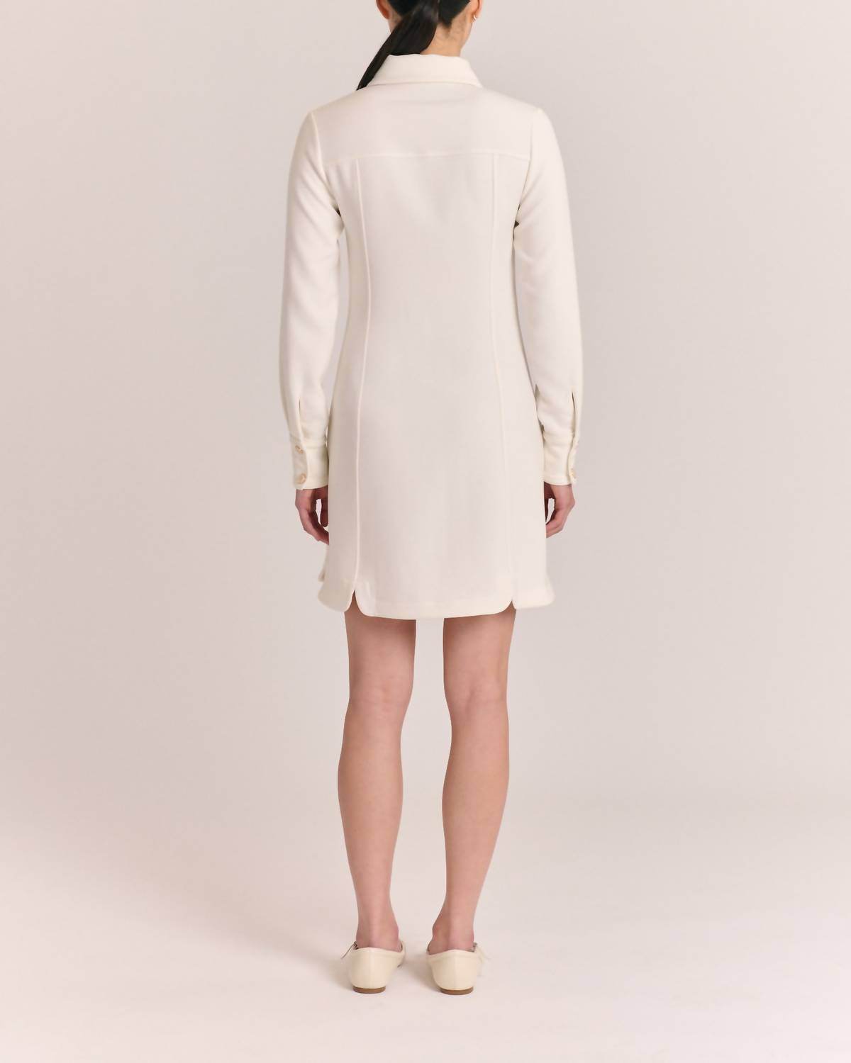 Cartolina Nantucket Hayes Mini Dress in ivory - women's dress - alternate view