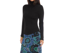 Karen Kane Ribbed Turtleneck Sweater in black - women's sweater - alternate view