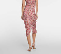 Marant Etoile Falone Dress in rasberry ecru - women's dress - detail view