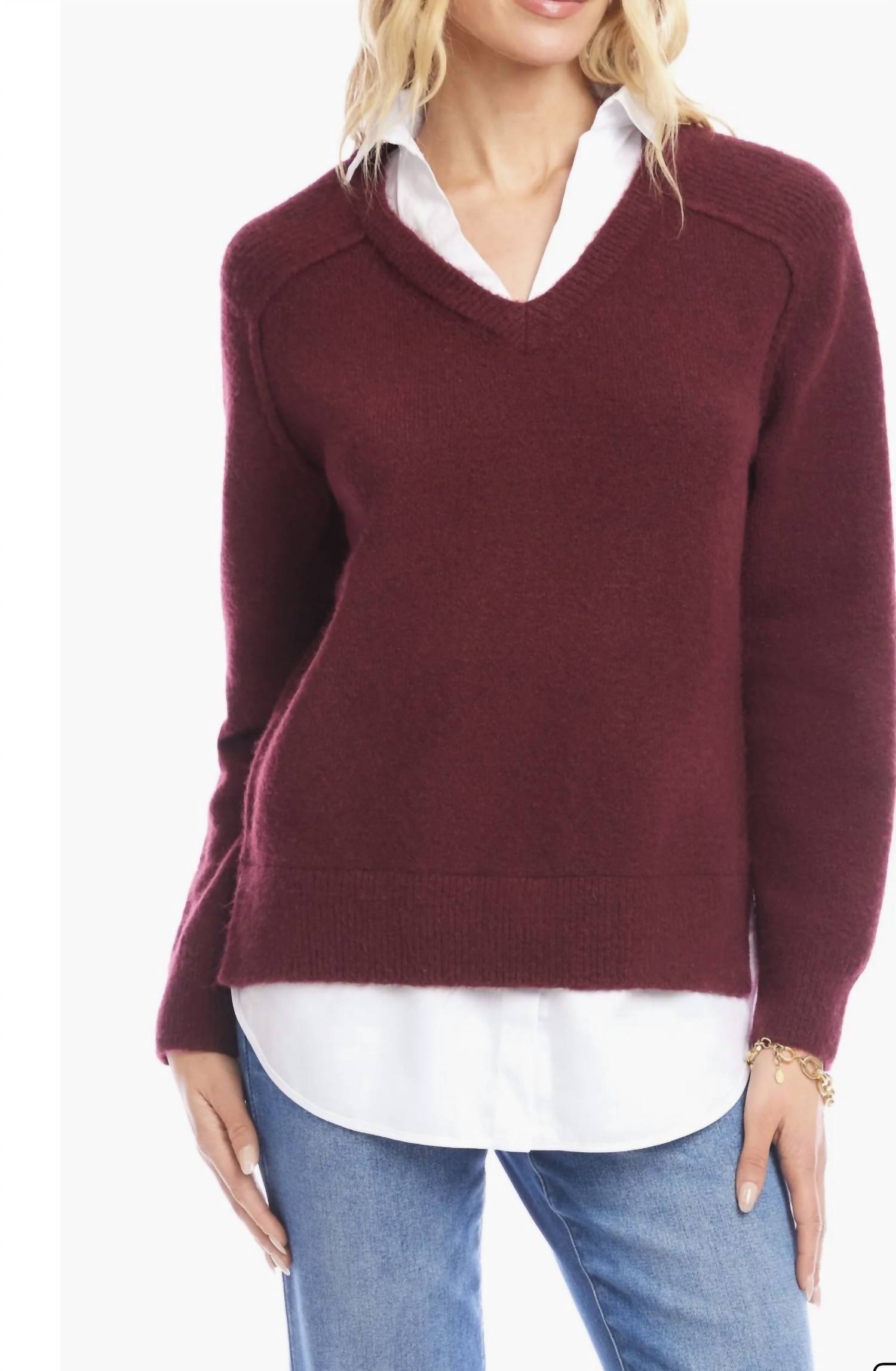 Karen Kane - Layered sweater