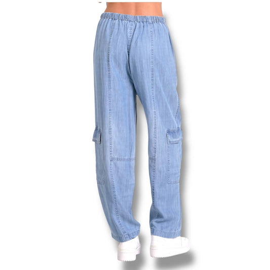 Elan - Denim Cargo Pant