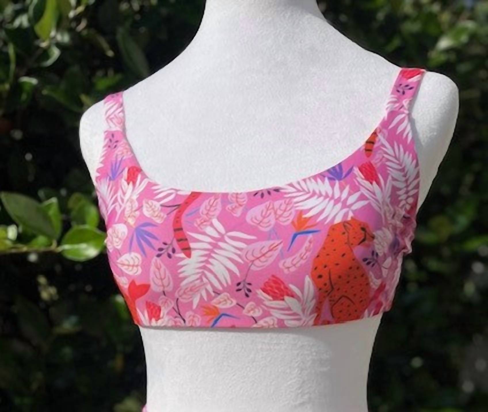 Vanhope Women's Bridget Top in jungle cat - women's swimwear - alternate view