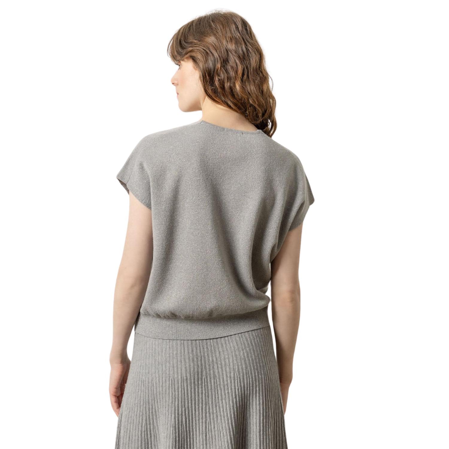 Lilla P - Metallic V Neck Sweater
