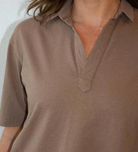 Frank & Eileen - Patty Popover Short Sleeve Henley Top