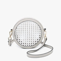 Jen & Co. - Women's Rattan Circular Crossbody Bag