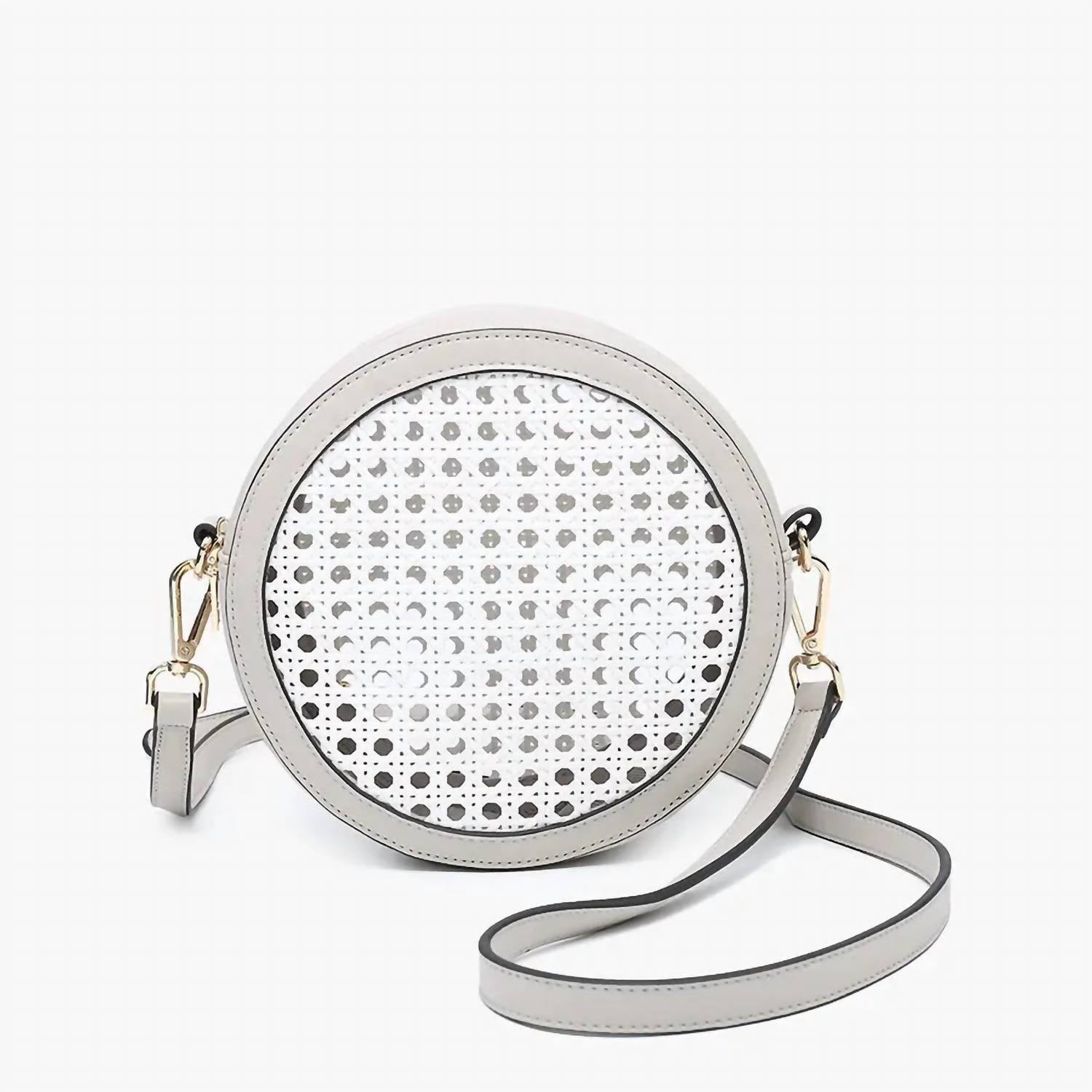 Jen & Co. - Women's Rattan Circular Crossbody Bag