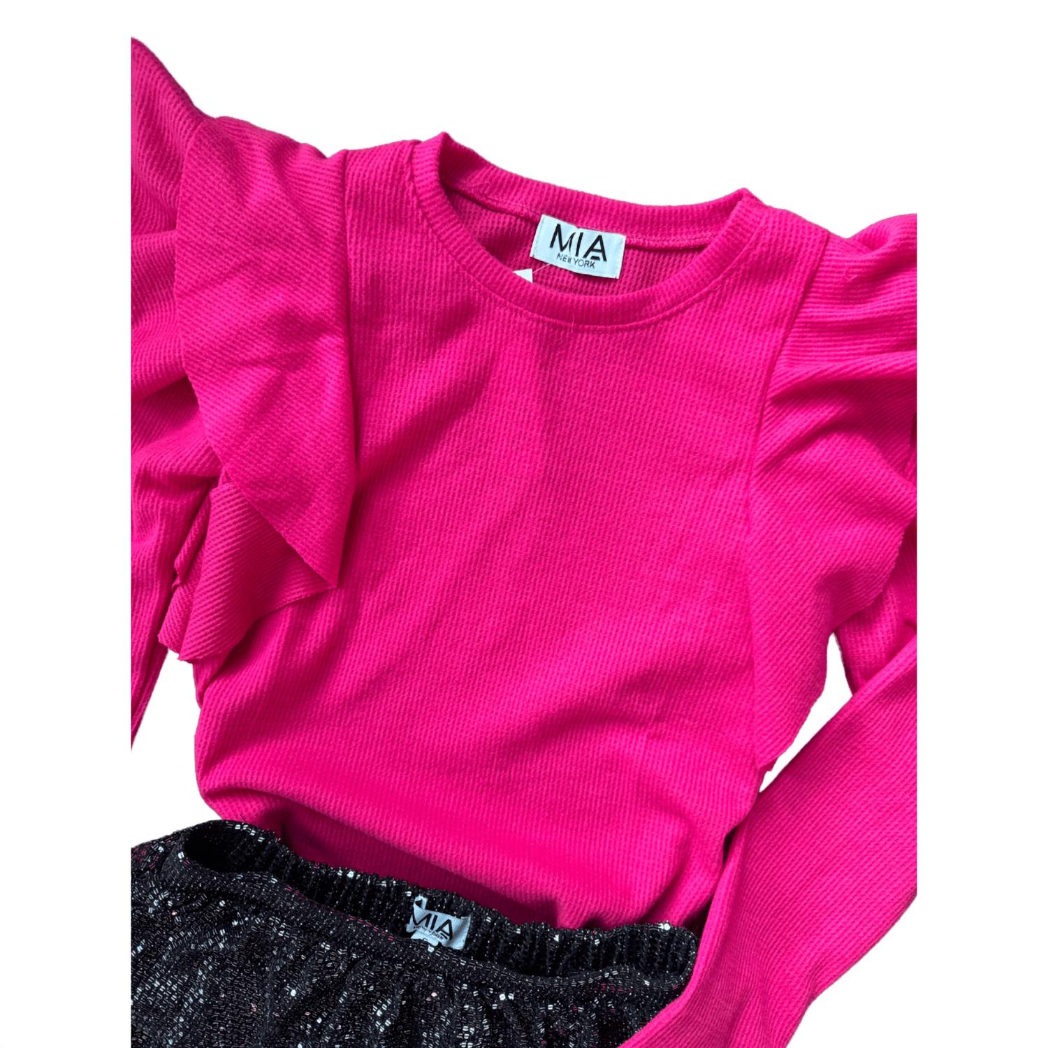 Mia - Girl's Flutter Sleeve Sweater