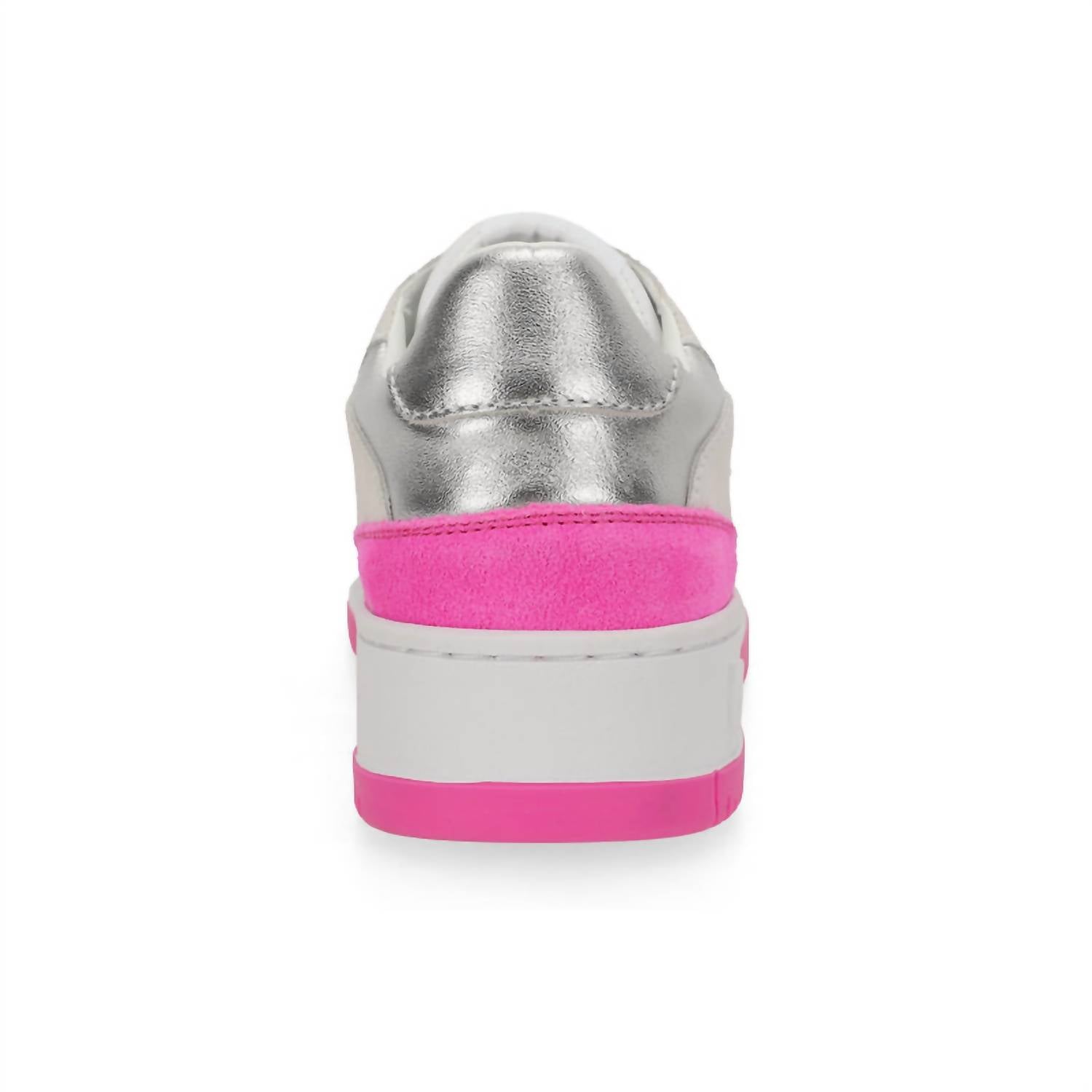 Vintage Havana Women's Finesse 2 Sneakers in neon pink silver - women's sneaker - alternate view