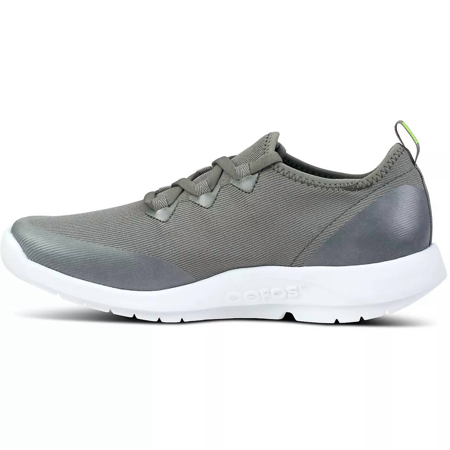 OOFOS Women's Oomg Sport Lacing System Sneakers in olive - women's sneaker - detail view