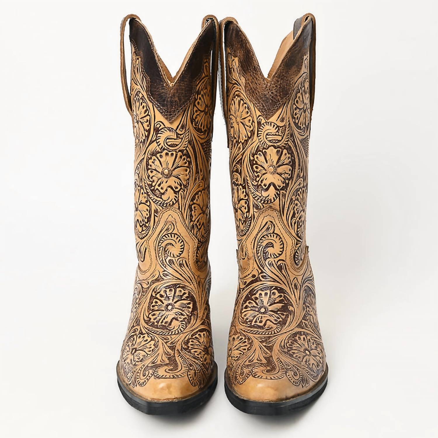 American Darling - Women's Hand Tooled Genuine Western Leather Boots
