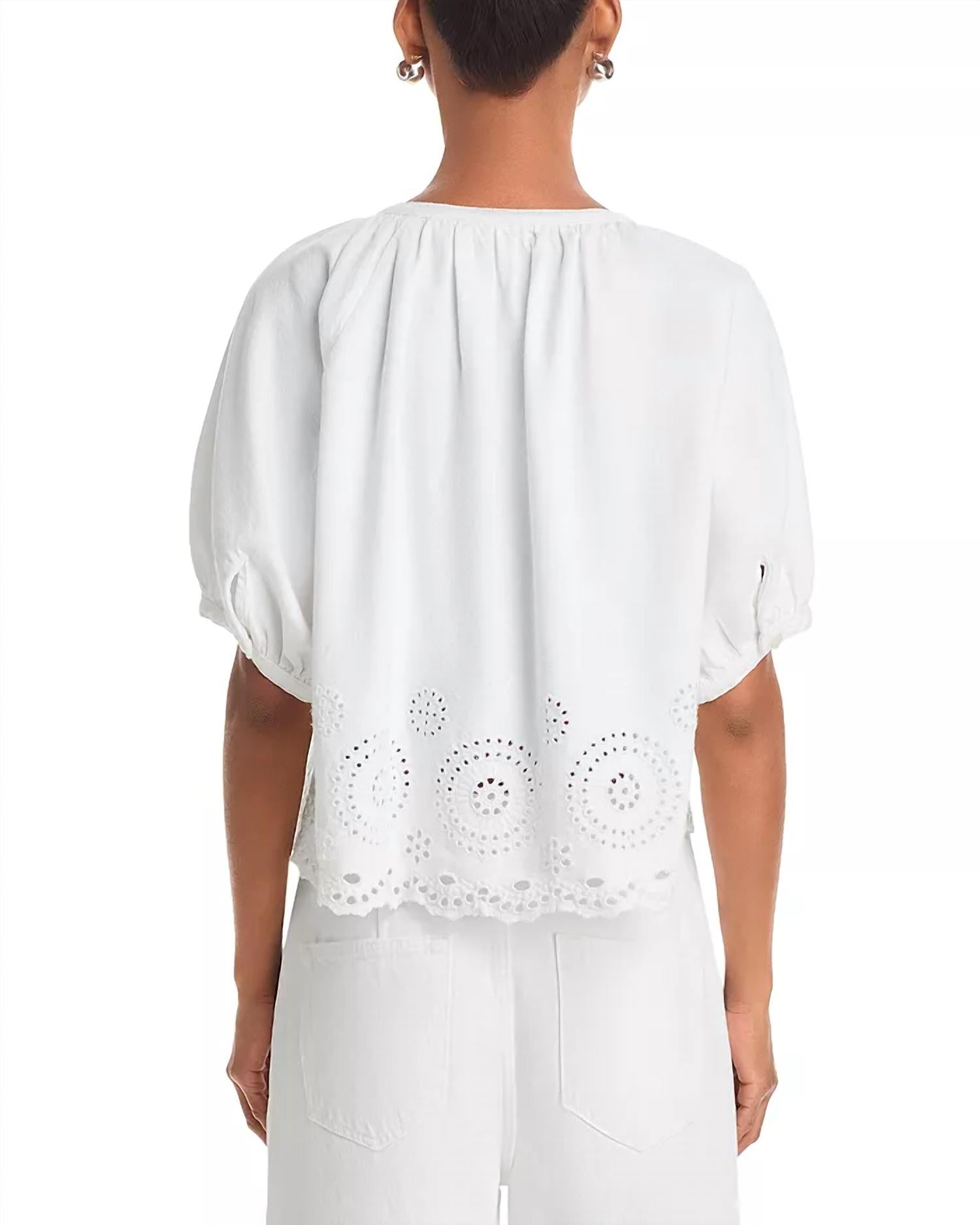 Frame - 7067em182 Frame The Resort Eyelet Shirt