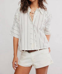 Free People - Seaside Cotton Striped Shirt
