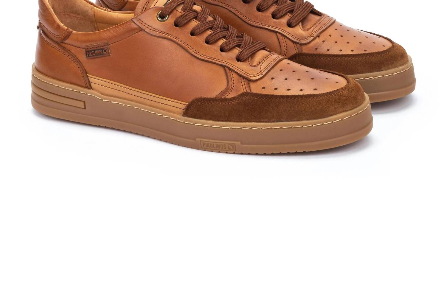 PIKOLINOS Men's Xativa Sneakers in brandy - men's sneaker - detail view