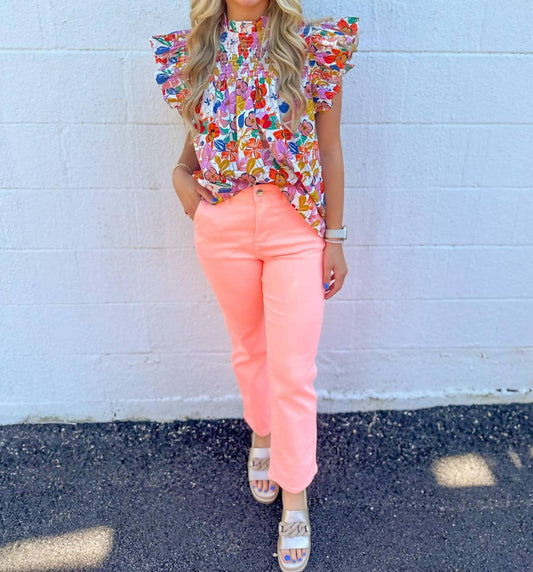 Risen - Summer Memories High Rise Crop Straight Leg Jeans