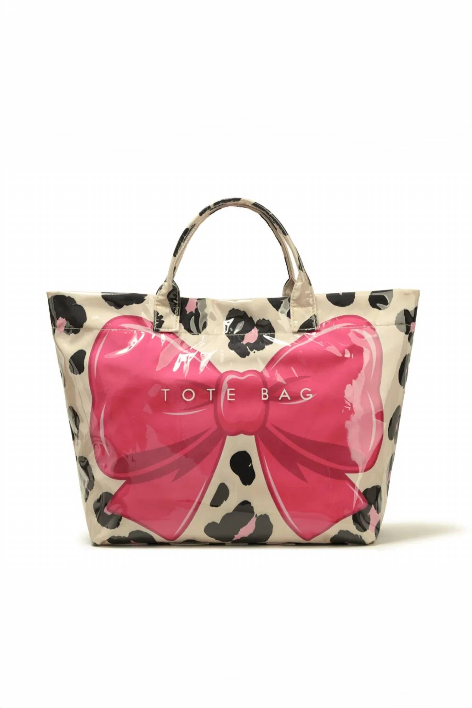 66Disco - Leopard Bow Tote Bag