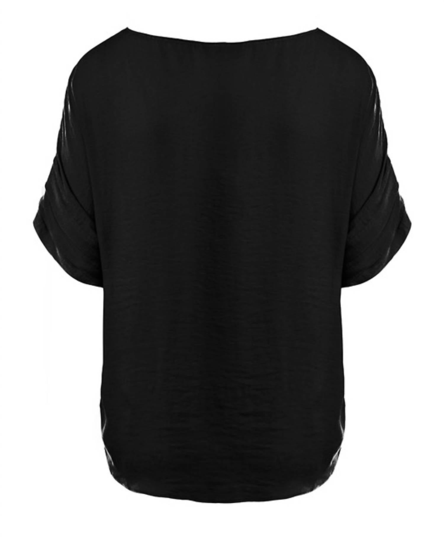Naked Zebra - Women's V-Neck Satin Top