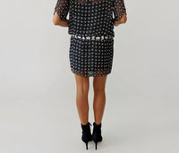 Malibu Road - Pearl Luxe Embellished Mini Skirt