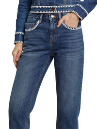 Ramy Brook - Crochet Trim Straight Leg Jeans