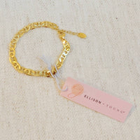 Ellison+Young Women's Horse Bit Linked Chain Bracelet in gold - women's jewelry - alternate view