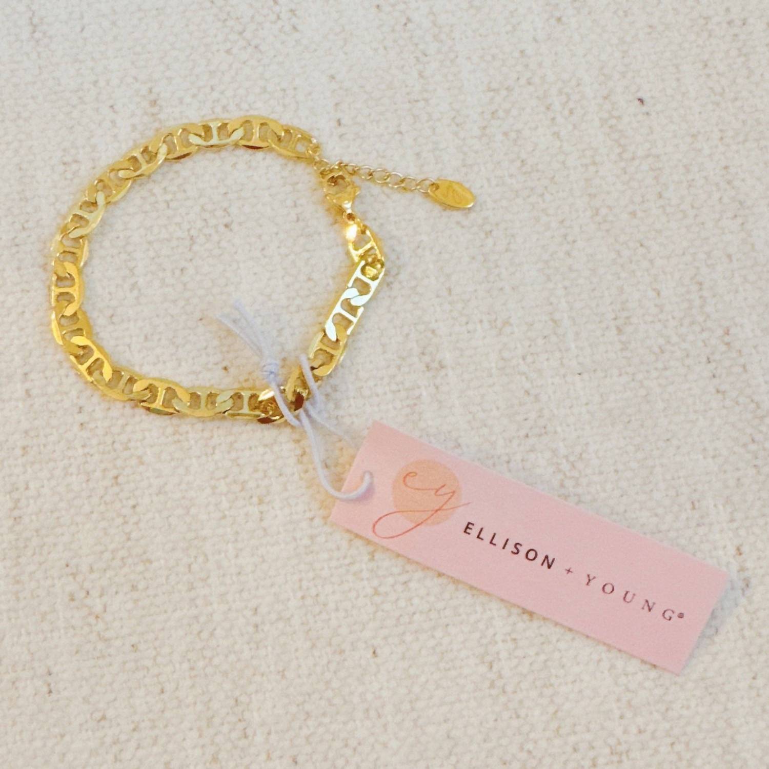 Ellison+Young Women's Horse Bit Linked Chain Bracelet in gold - women's jewelry - alternate view