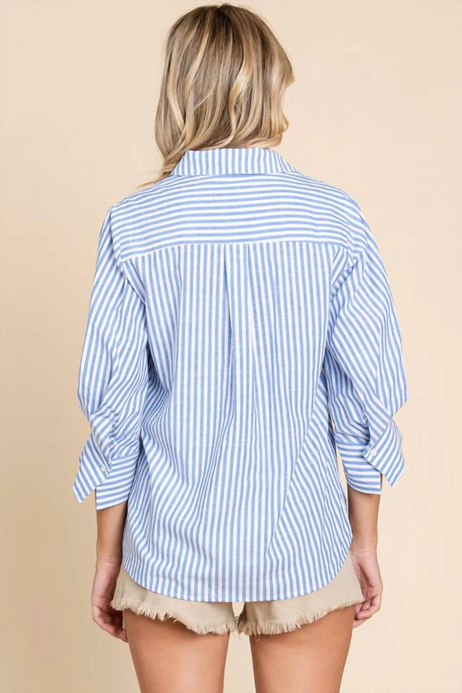 Jodifl - Striped Button Down Top