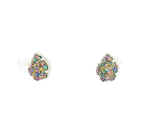 Kendra Scott Women's Tessa Stud Earrings in rhodium multi drusy - women's jewelry - detail view