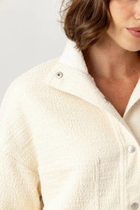 sundays Dreya Sherpa-lined Jacket in coconut milk - women's jacket - view 4