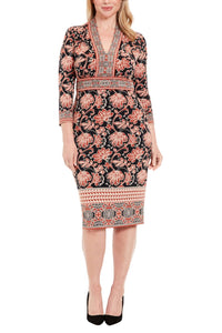 London Times - Floral Paisley Sheath Dress
