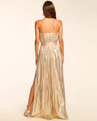 Ramy Brook - Chiara Silk Lamé Strapless Maxi Dress