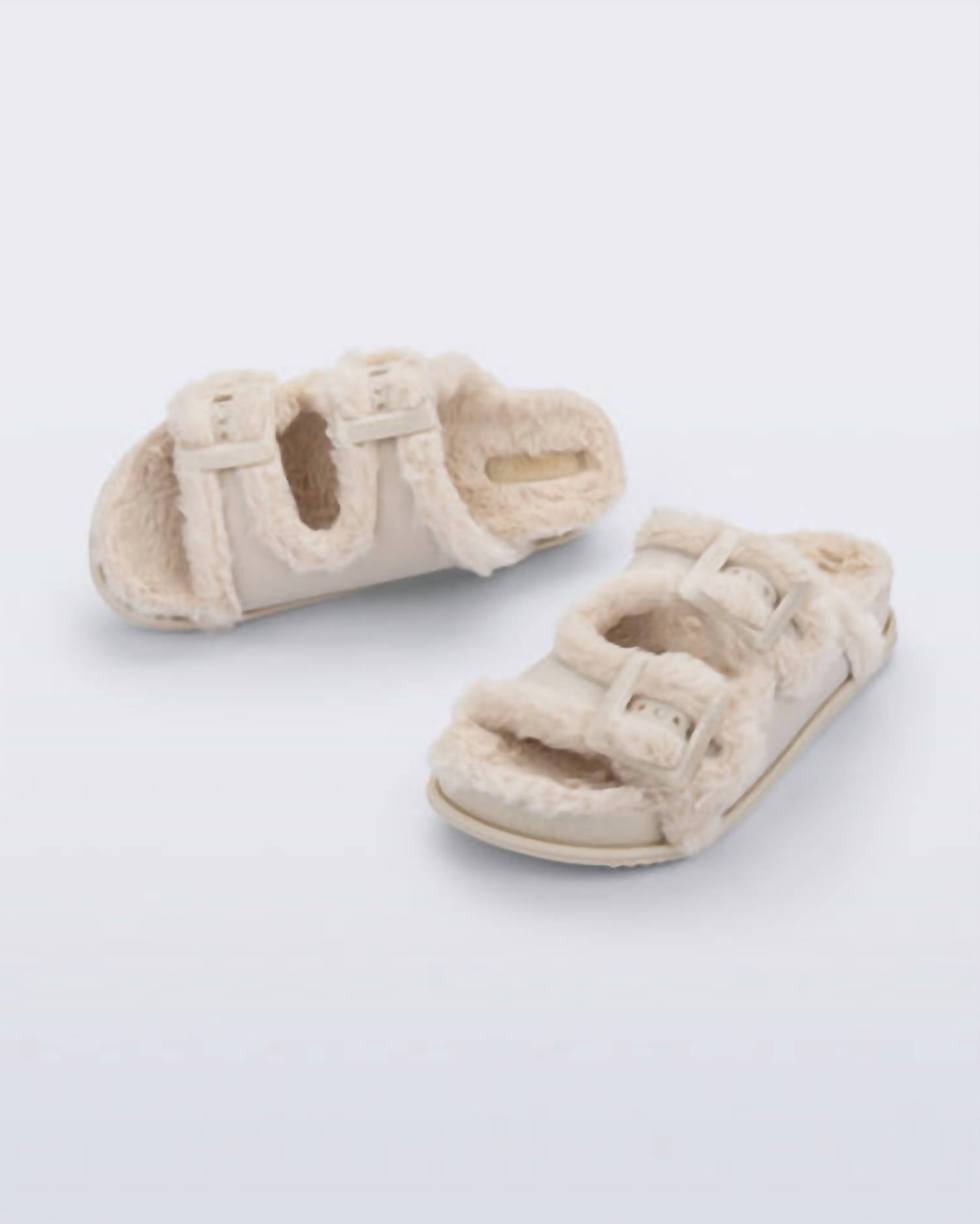 melissa Women's Cozy Slides in warm beige - women's sandal - detail view