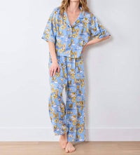 Printfresh - Women's Palm Royal Pooches Eco Satin Set