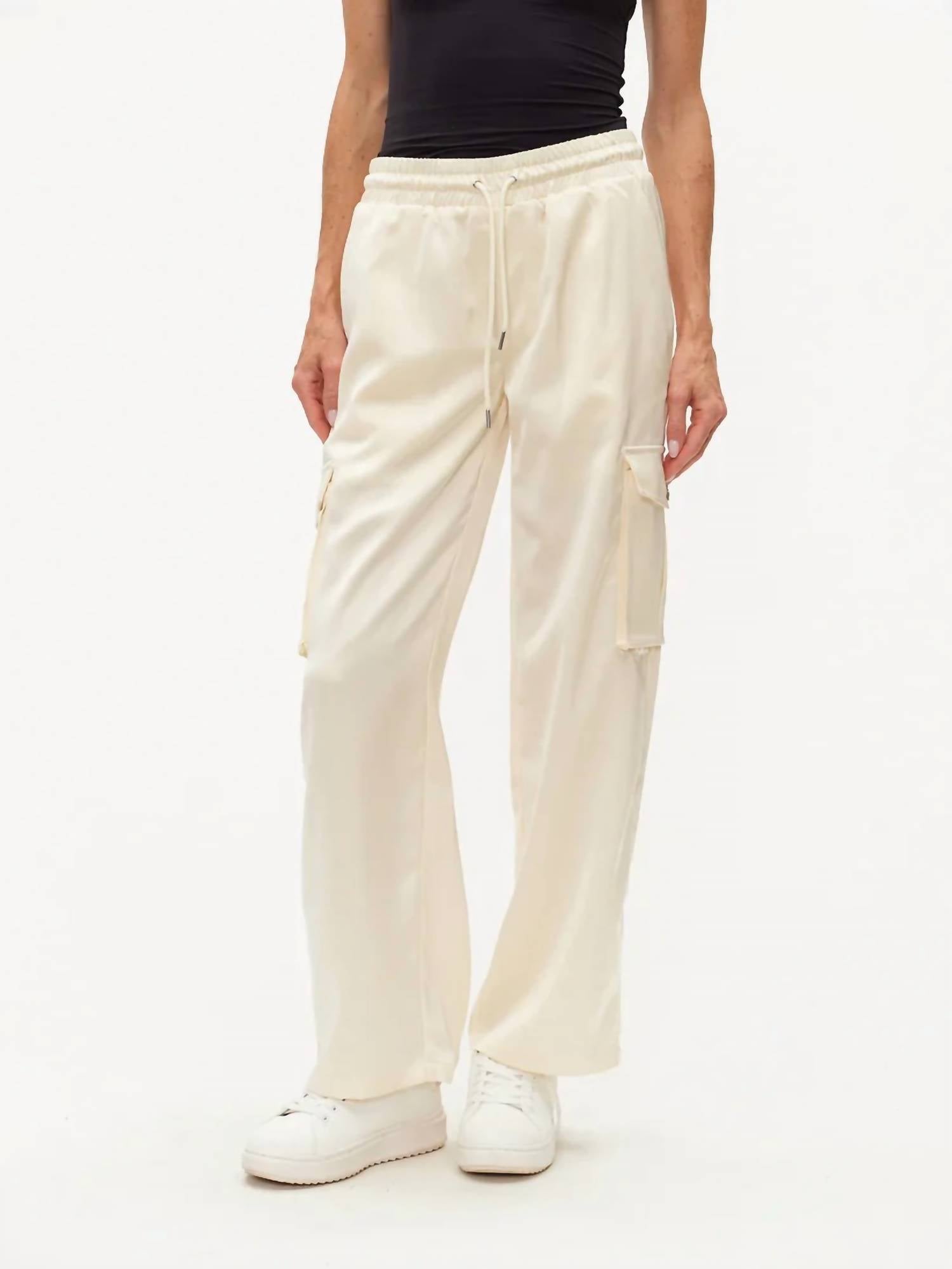 SIX/FIFTY Elsa Straight Pants in cream - women's pants