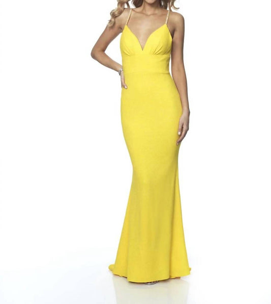 Blush Prom - Diamond Cut Glitter Knit Open Back Prom Dress