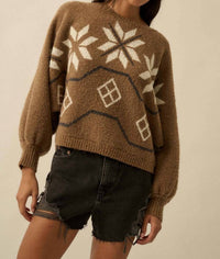Promesa - Textured Alipine-Knit Dolman-Sleeve Sweater