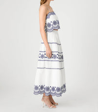 French Connection - Alissa Cotton Embroidered Strappy Top