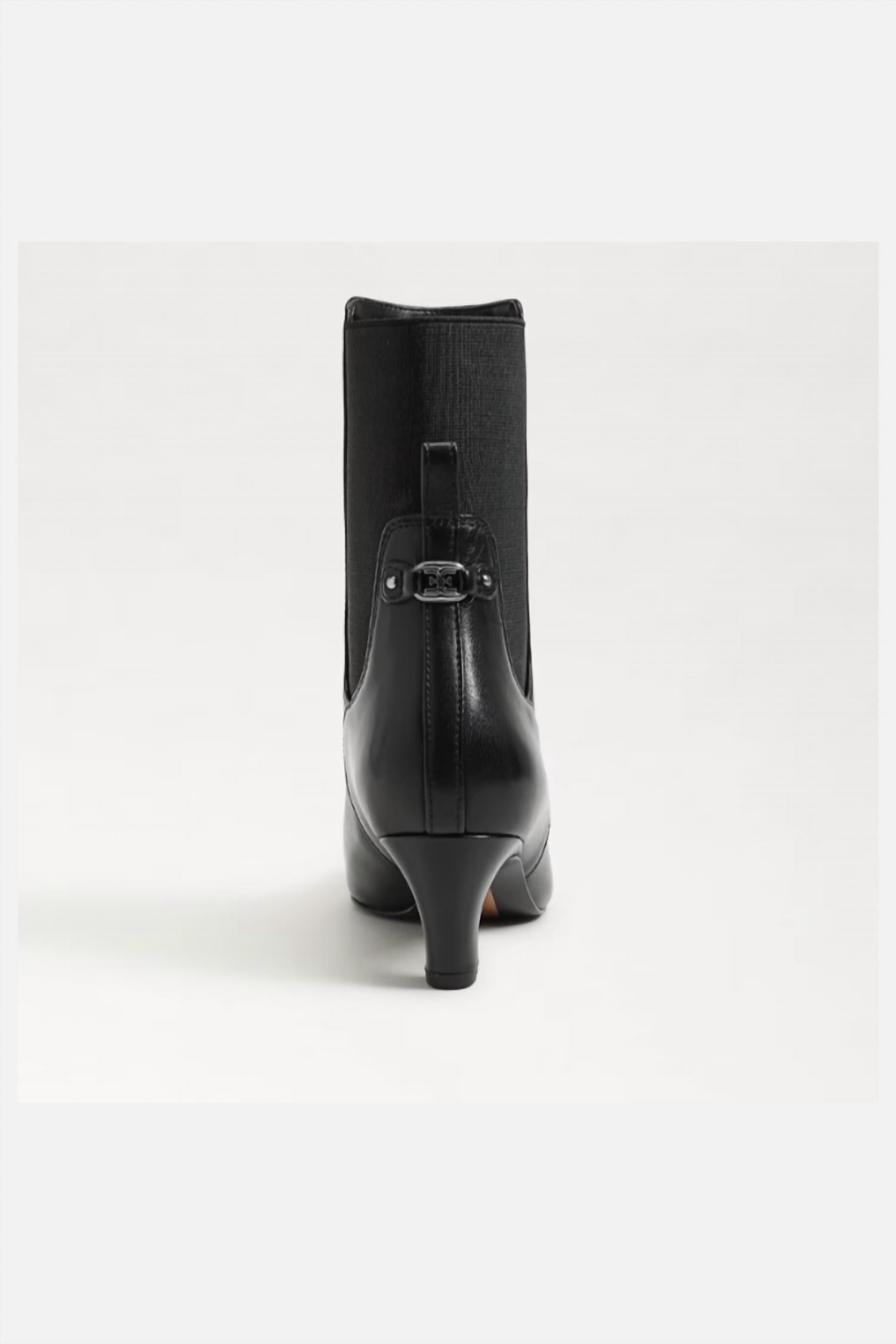 Sam Edelman Women's Margo Kitten Heel Bootie in black gloss leather - women's shoe - view 4