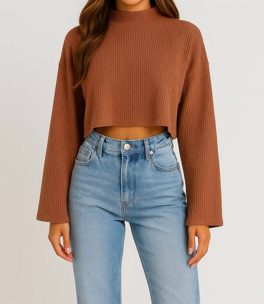 Le Lis - Long Sleeve Mock Neck Top
