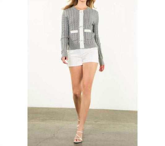 Thml - Rib Knit Bow Cardigan