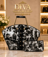 Diophy - Women's Michelle Obama Magazine Cover Collage Handbag